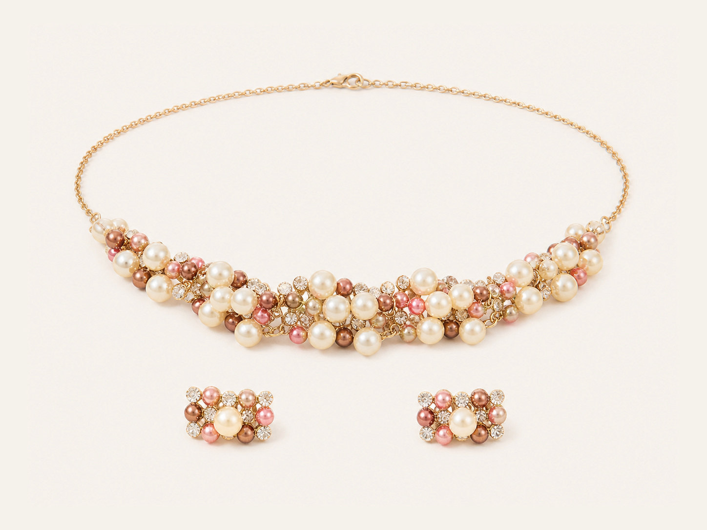 Rose Cluster Pearl Set
